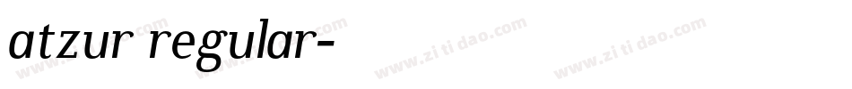 atzur regular字体转换